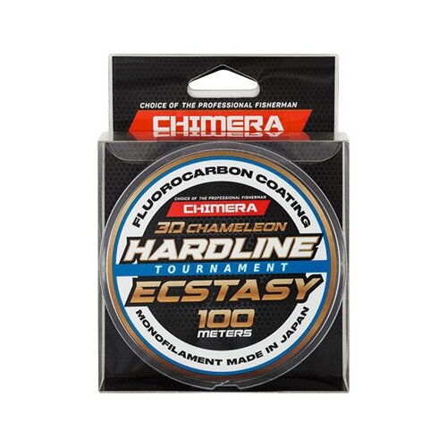 фото Леска рыболовная chimera hardline fluorocarbon coating 3d chameleon ecstasy clear (прозрачный) 100м