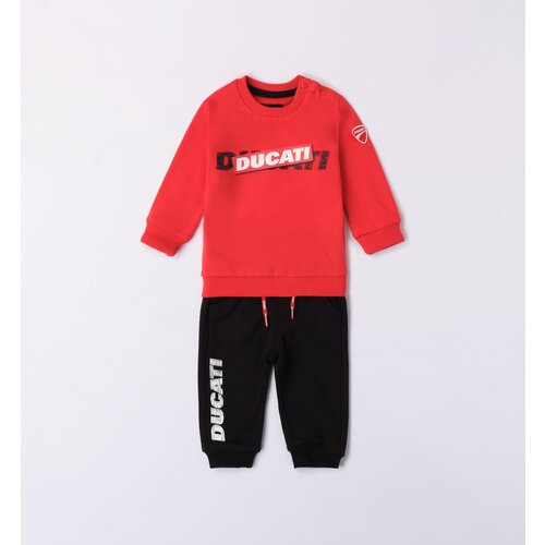 фото Комплект одежды ducati для мальчиков, свитшот и брюки, спортивный стиль, без капюшона, карманы, манжеты, пояс на резинке, размер 6m, красный, черный