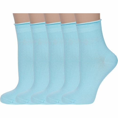 фото Носки rusocks, 5 пар, размер 23-25, бирюзовый