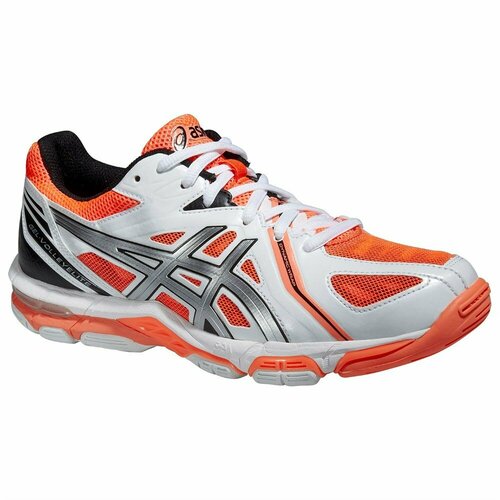 фото Кроссовки asics, размер us 7; uk 5; eur 38; 24 см, белый, оранжевый