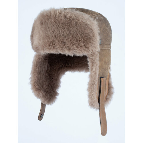 фото Шапка ушанка skiffhat, размер 57, бежевый