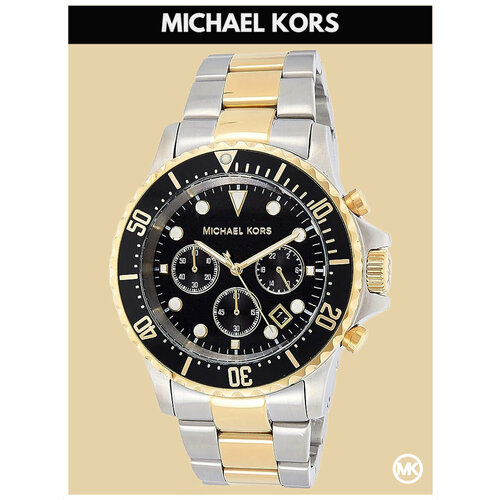 фото Наручные часы michael kors everest, серебряный, черный