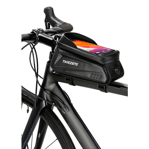 фото Сумка для велосипеда s-max с держателем телефона для защиты от дождя и грязи, черная 1 l maxsvetshop