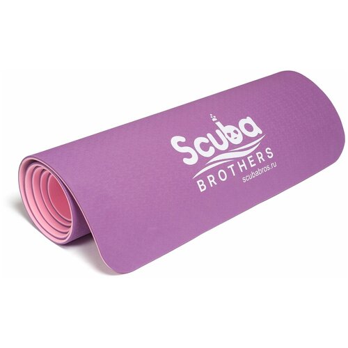 фото Коврик для йоги и фитнеса sb x-fit лиловый/розовый scuba brothers