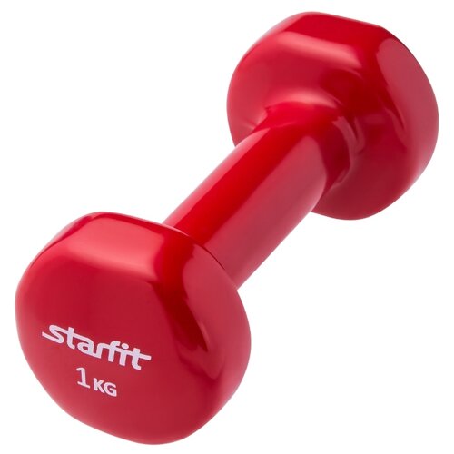 фото Гантель цельнолитая Starfit DB-101 1 кг красная