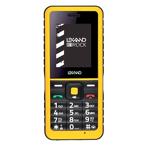 фото Телефон lexand r1 rock черный/желтый