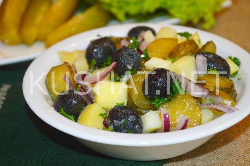 Салат с солеными огурцами пошагово Салат с солеными огурцами пошагово