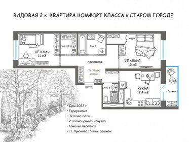 Квартира 61,7 м², 2-комнатная - изображение 1