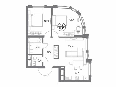 62,6 м², 2-комнатная квартира 30 990 000 ₽ - изображение 1