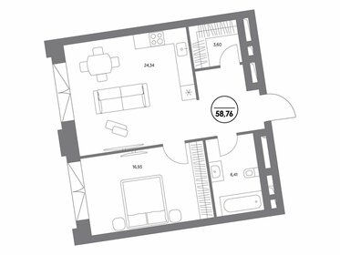 60 м², 1-комнатные апартаменты 61 760 580 ₽ - изображение 11
