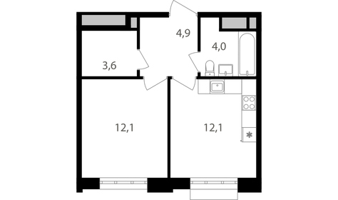 35,5 м², 1-комнатная квартира 18 400 000 ₽ - изображение 127