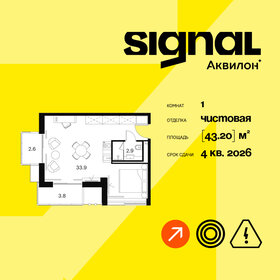 43,2 м², 1-комнатные апартаменты 13 598 332 ₽ - изображение 56