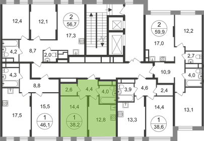 38 м², 1-комнатная квартира 10 990 000 ₽ - изображение 2