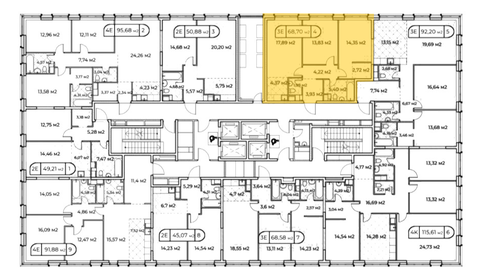 69 м², 3-комнатная квартира 34 000 000 ₽ - изображение 25