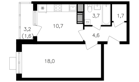 31 м², 1-комнатная квартира 10 000 000 ₽ - изображение 137