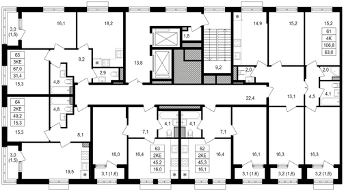 35,5 м², 1-комнатная квартира 18 400 000 ₽ - изображение 117