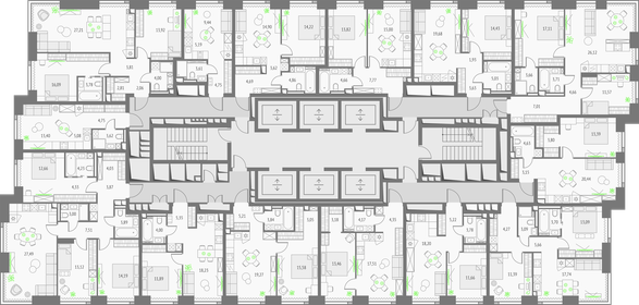52,8 м², 1-комнатные апартаменты 23 000 000 ₽ - изображение 117