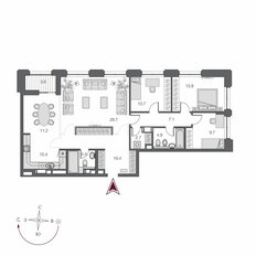 Квартира 121,9 м², 4-комнатная - изображение 2