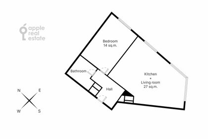 Квартира 49 м², 2-комнатные - изображение 1