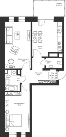 Квартира 67,3 м², 2-комнатная - изображение 1