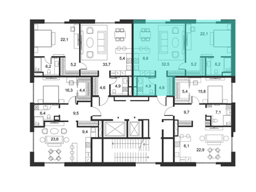 69,6 м², 1-комнатные апартаменты 171 830 000 ₽ - изображение 53