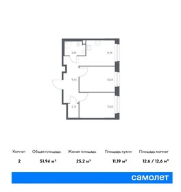 Квартира 51,9 м², 2-комнатная - изображение 1