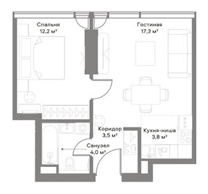 40,8 м², 1-комнатная квартира 28 058 676 ₽ - изображение 66