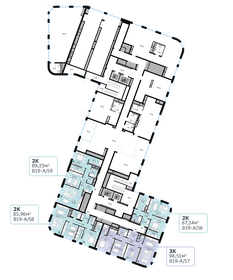 73 м², 2-комнатная квартира 26 000 000 ₽ - изображение 125