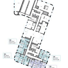 Квартира 67,1 м², 2-комнатная - изображение 2