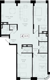 Квартира 123,8 м², 4-комнатная - изображение 1