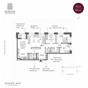 Квартира 121,9 м², 4-комнатная - изображение 1