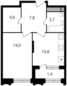43 м², 1-комнатная квартира 13 420 300 ₽ - изображение 32