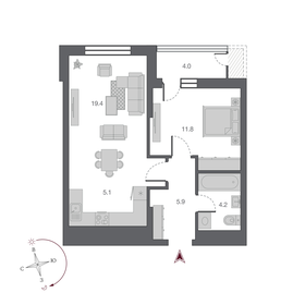 46 м², 2-комнатная квартира 8 500 000 ₽ - изображение 49