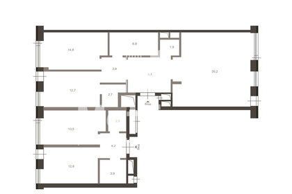 Квартира 124 м², 4-комнатные - изображение 1