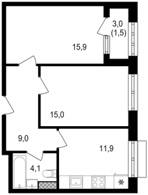 58,6 м², 2-комнатная квартира 19 361 440 ₽ - изображение 76
