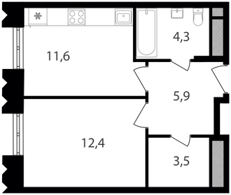 37,7 м², 1-комнатная квартира 12 474 930 ₽ - изображение 16