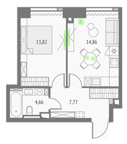 40 м², 1-комнатная квартира 13 500 000 ₽ - изображение 188