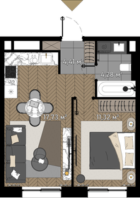 45 м², 1-комнатная квартира 23 700 000 ₽ - изображение 27