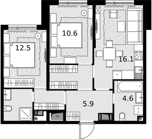 62,6 м², 2-комнатная квартира 20 600 000 ₽ - изображение 141