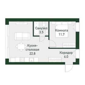 43,2 м², 1-комнатная квартира 5 443 200 ₽ - изображение 59