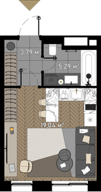 39,4 м², апартаменты-студия 12 999 999 ₽ - изображение 149