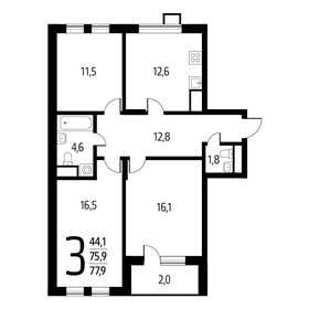 76 м², 3-комнатная квартира 17 670 000 ₽ - изображение 88