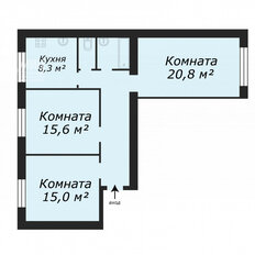 Квартира 77 м², 3-комнатная - изображение 1