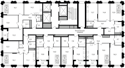 43 м², 1-комнатная квартира 13 420 300 ₽ - изображение 34
