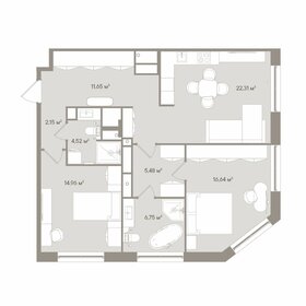 26,9 м², квартира-студия 13 493 199 ₽ - изображение 93