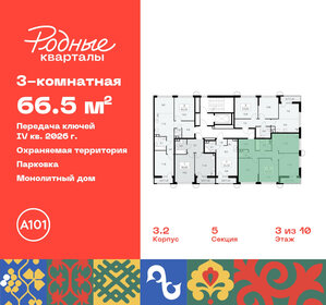 Квартира 66,5 м², 3-комнатная - изображение 2