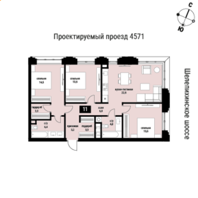 69 м², 3-комнатная квартира 23 990 000 ₽ - изображение 148