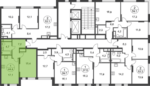 64 м², 3-комнатная квартира 19 800 000 ₽ - изображение 100