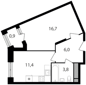 37,1 м², 1-комнатная квартира 13 689 900 ₽ - изображение 65