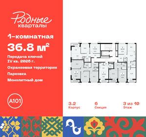 Квартира 36,8 м², 1-комнатная - изображение 2